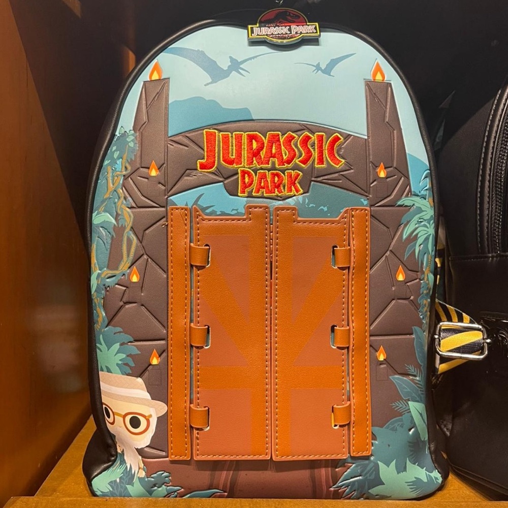 Universal Studios Jurassic Park Loungefly Mini Backpack W/Moving Magnetic Doors